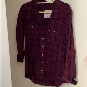 Plaid button up shirt